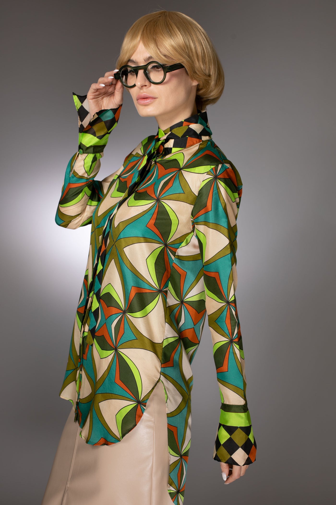 ST- High-Low Silk Nuvula Tunic