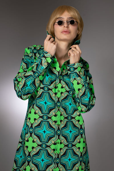 ST- Stars Print Cotton Shirt / Shirtdress