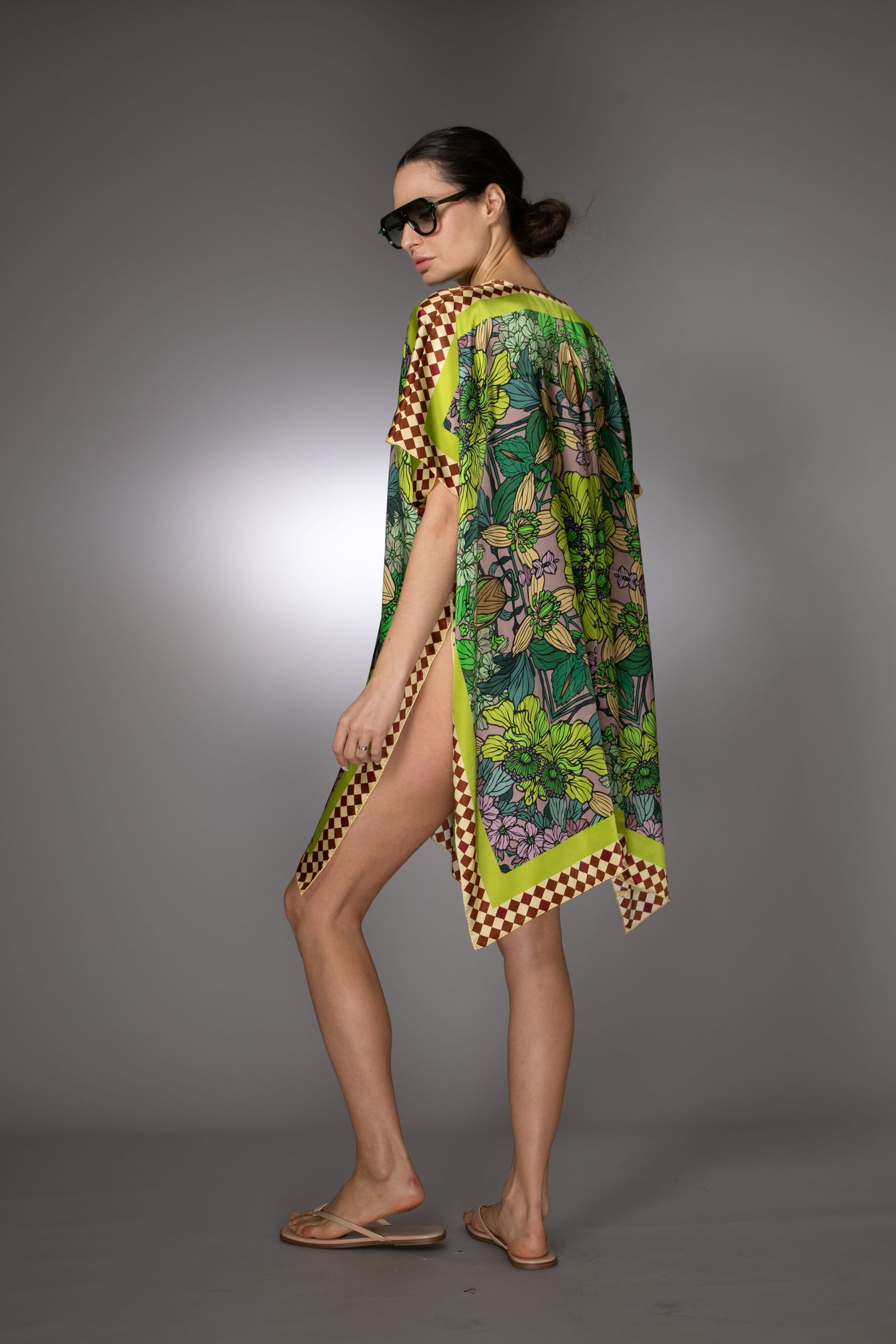 ST- Green Garden Silk Cover up