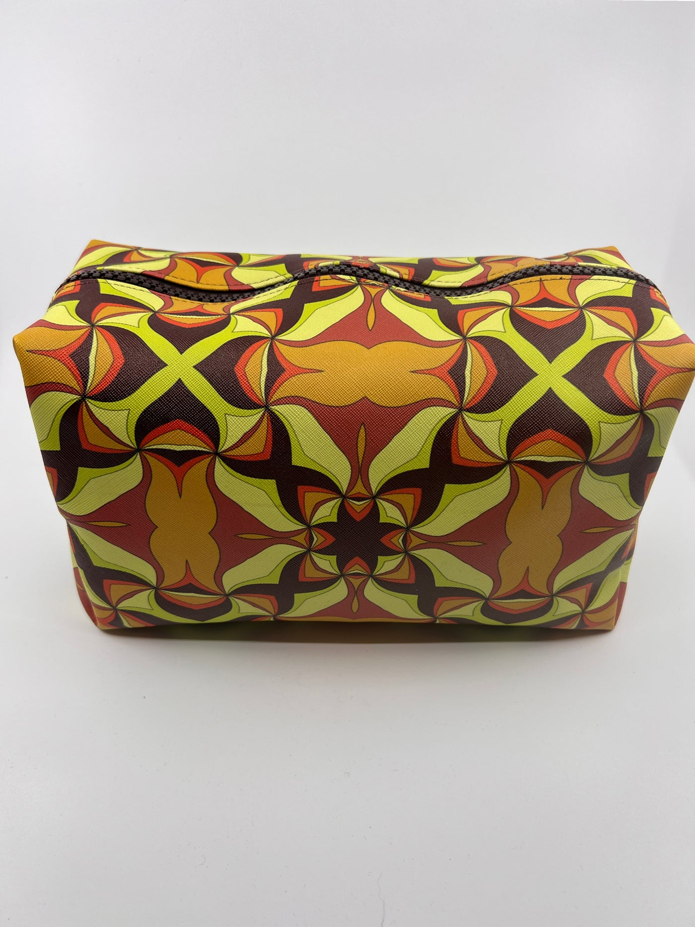 ST- Cosmic Swirl Mustard Brown Makeup Bag Travel bag